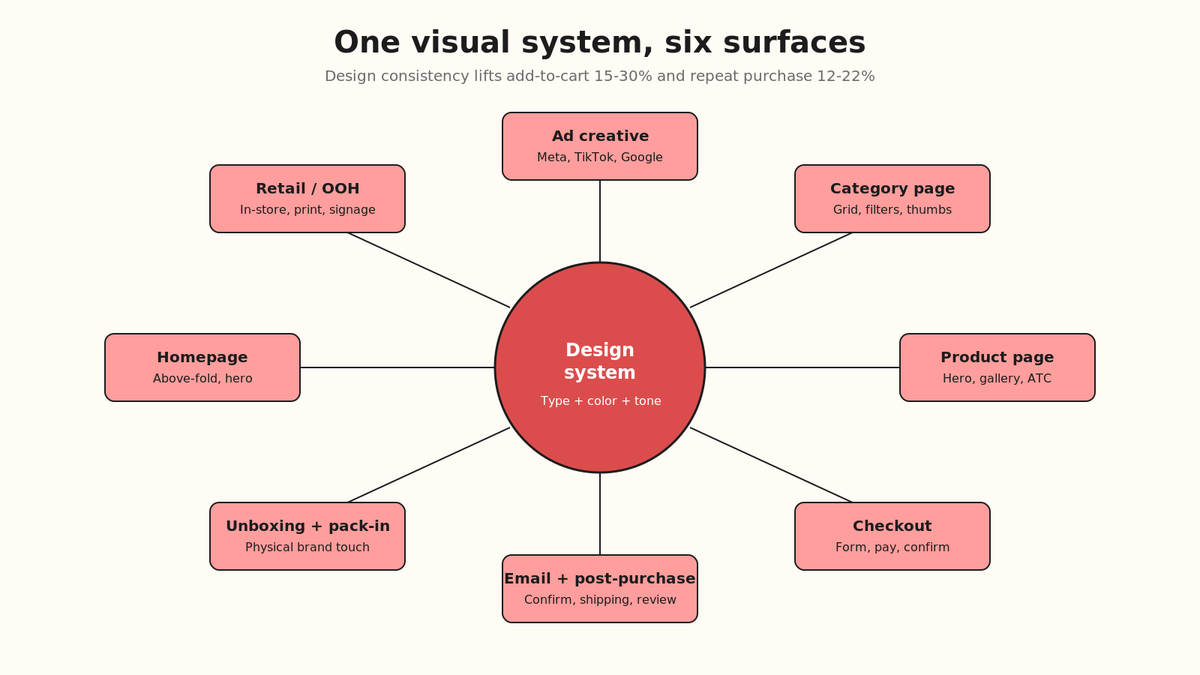 One design system across all e-commerce surfaces