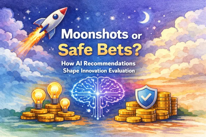 Moonshots or Safe Bets? How AI Recommendations Shape Innovation Evaluation