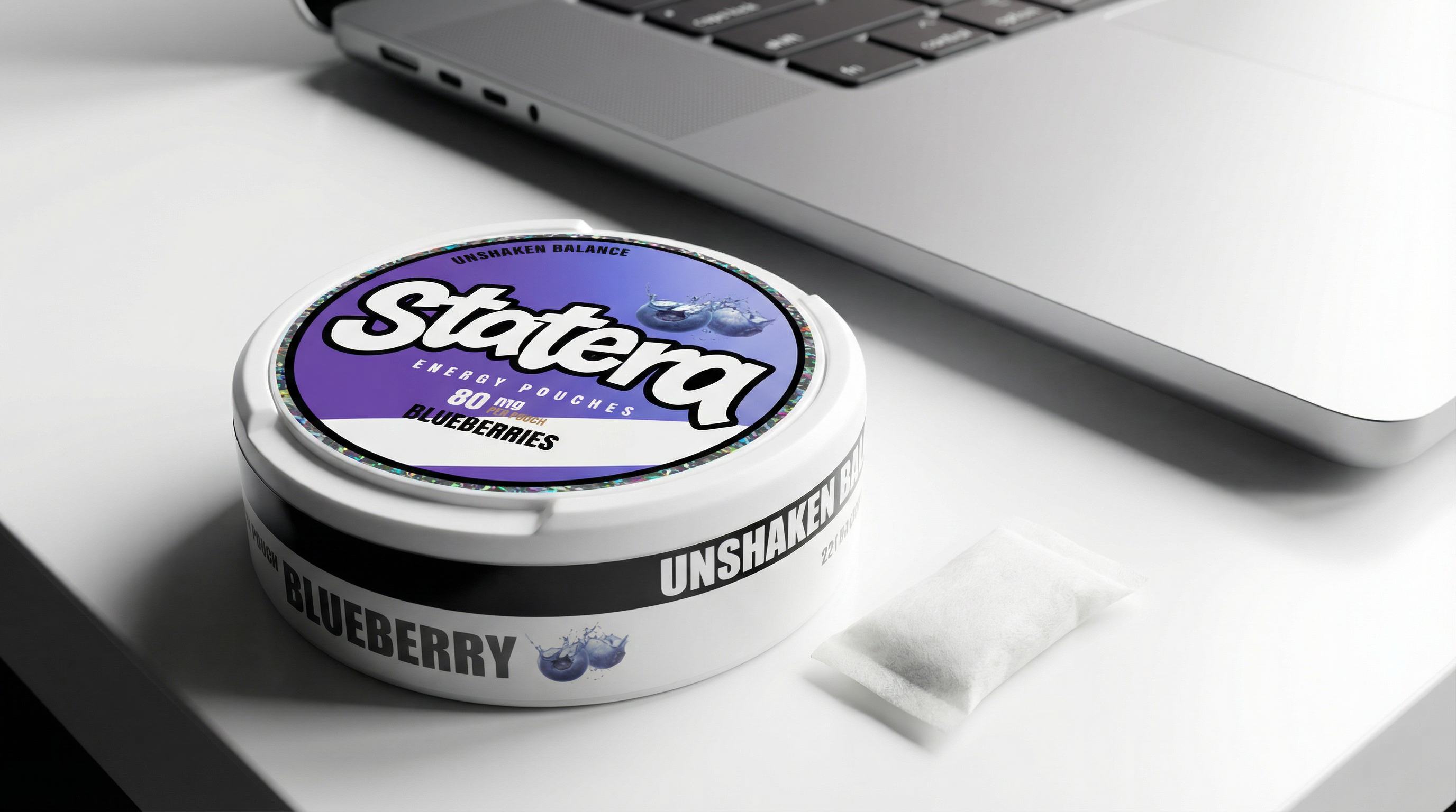 STATERA premium caffeine pouch with technical design