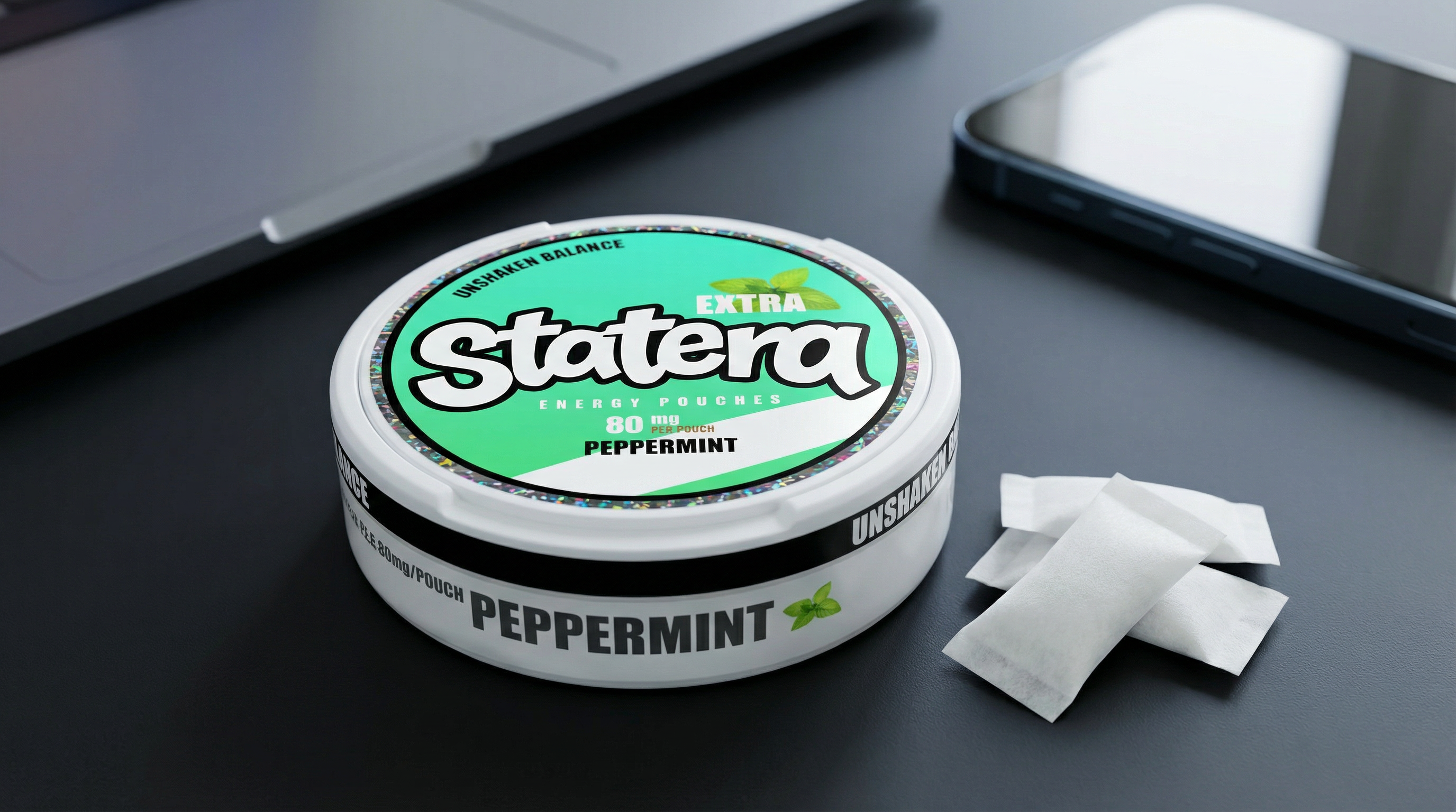 STATERA Professional Office Lifestyle: Peppermint Caffeine Pouches