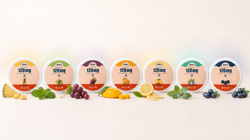 Best 120mg Caffeine Pouch Flavors: Pineapple, Spearmint, Grape, Mango, Lemon, Peppermint & Blueberry