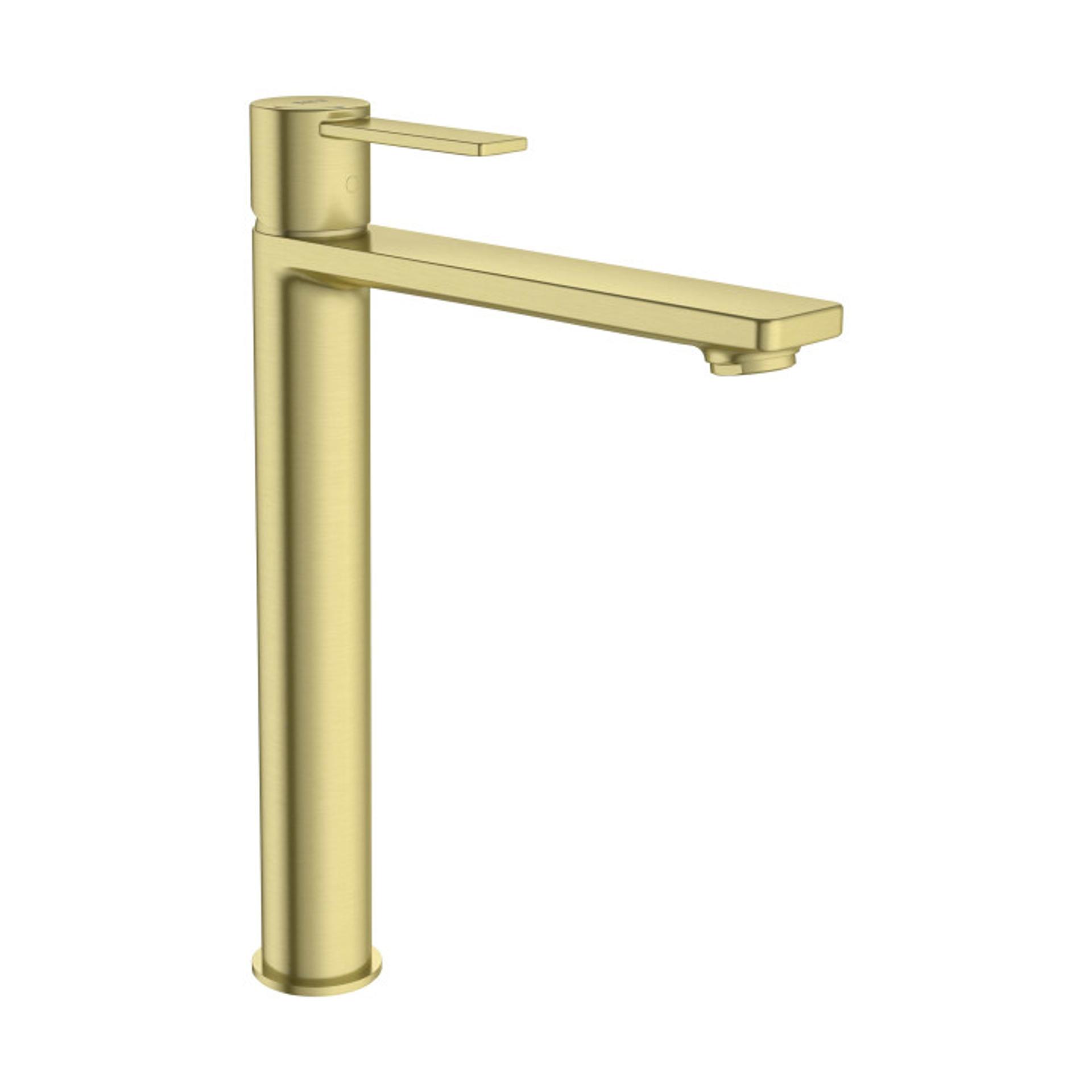 ROCA Смесител за умивалник, висока база, Targa, brushed brass