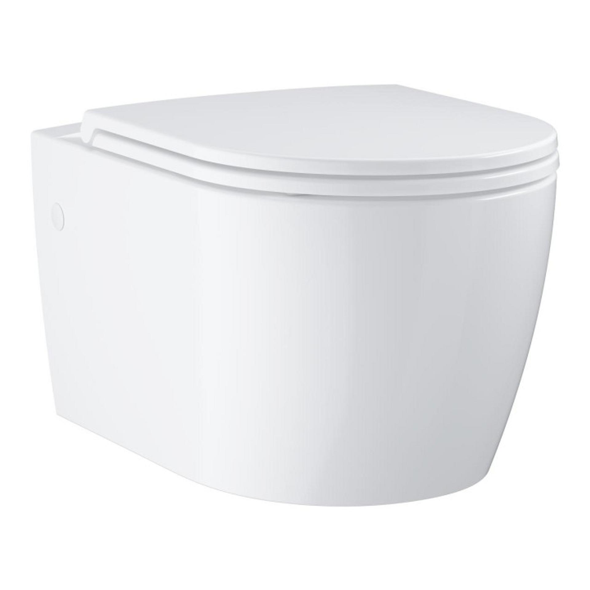 GROHE Bau Ceramic, комплект конзолна тоалетна чиния / седалка