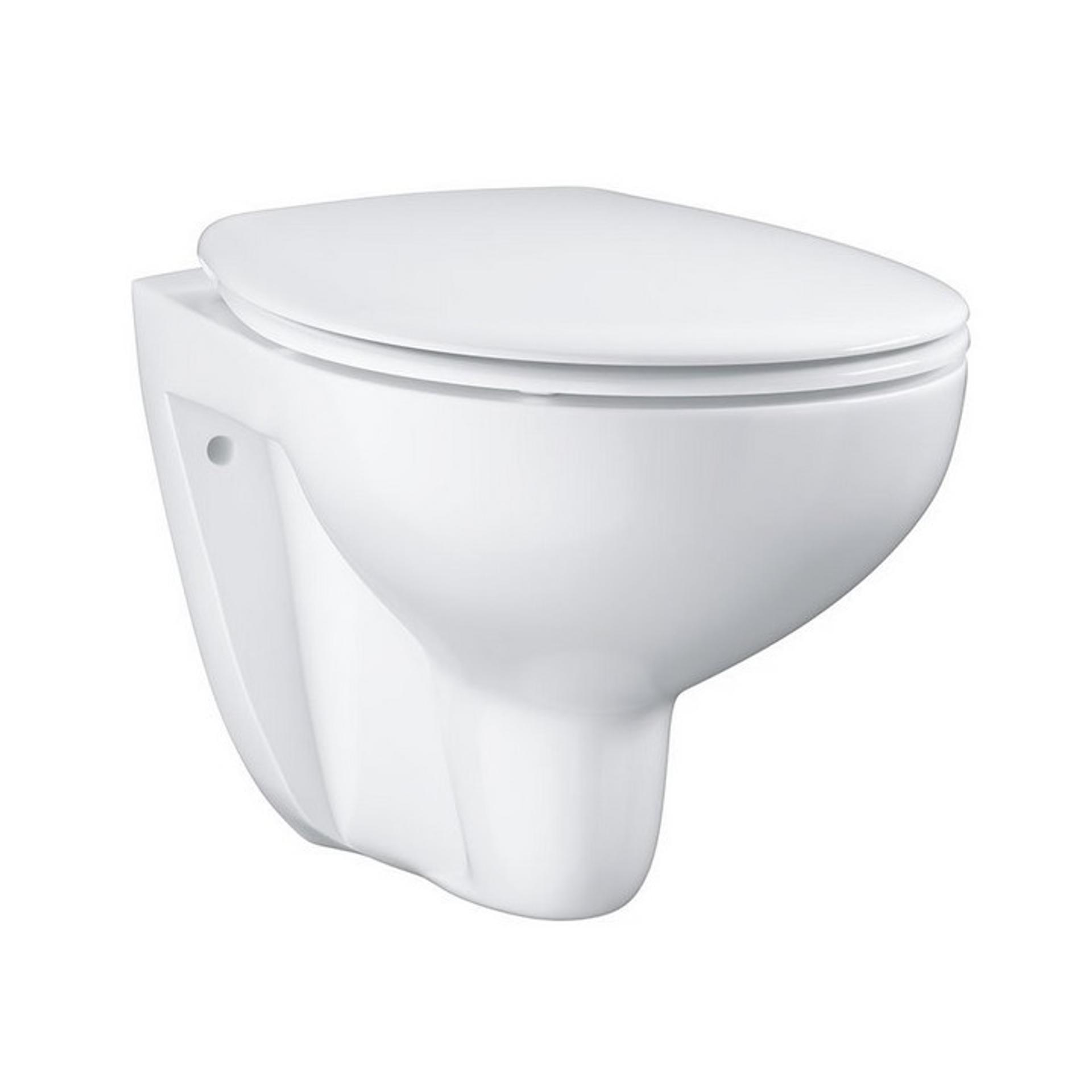 GROHE Тоалетна чиния окачена Bau Ceramic Rimless + седалка и капак със забавено падане