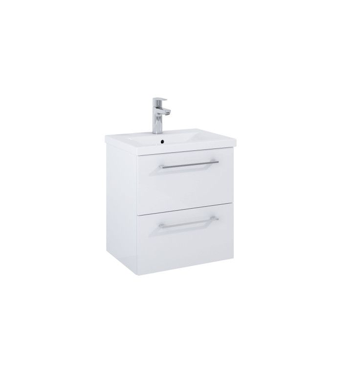 ROCA Шкаф Unik Roma Compact Plus, бял гланц, 515 x 395 mm с 2 чекмеджета и умивалник