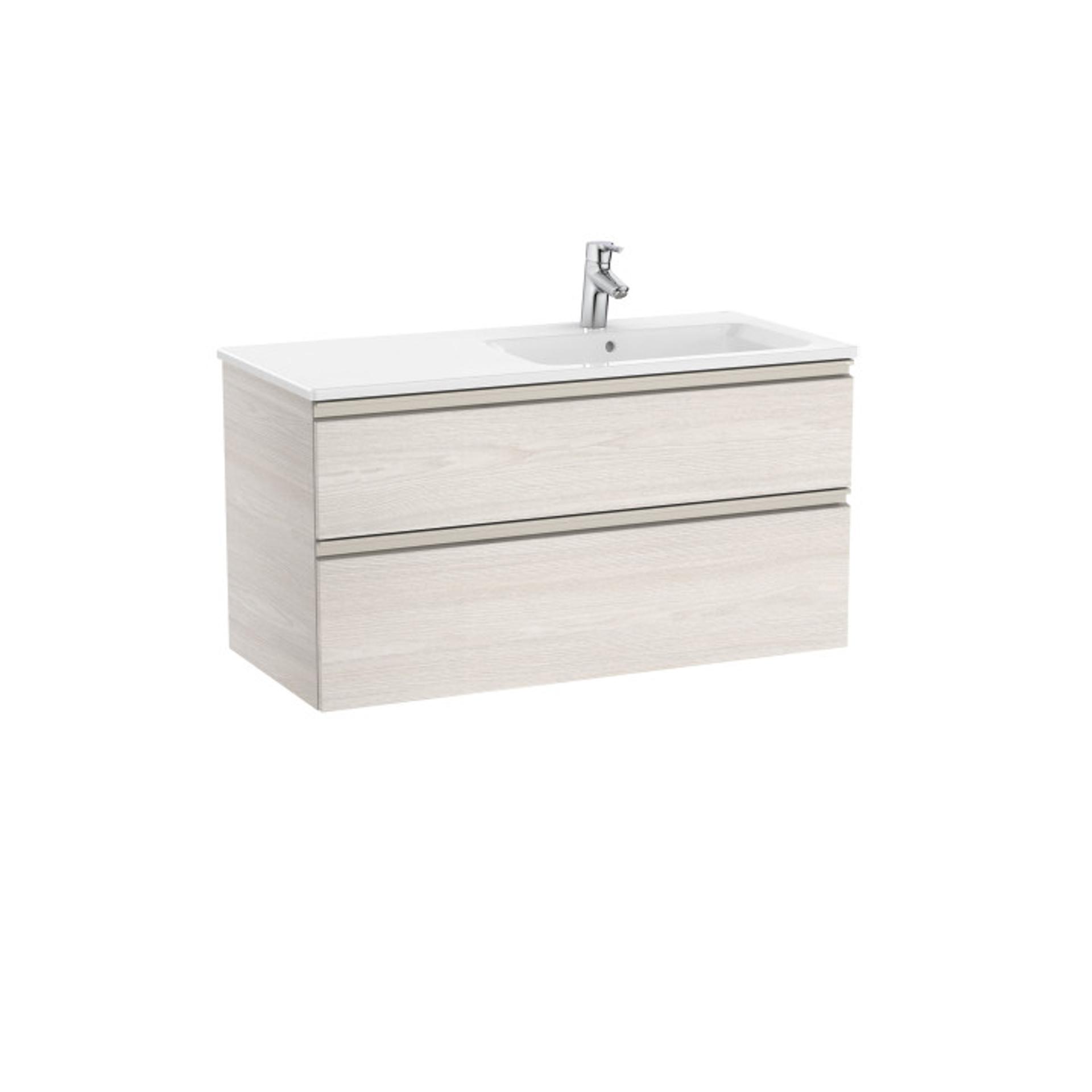 ROCA Шкаф с две чекмеджета и умивалник, The Gap Unik Nordic Ash