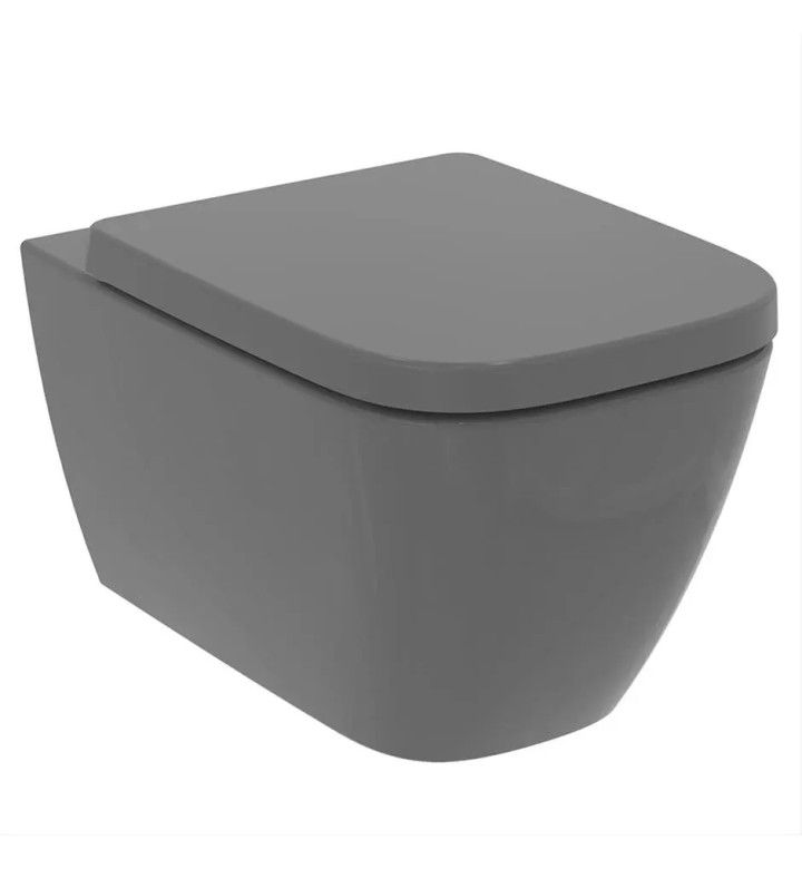 IDEAL STANDARD Конзолна тоалетна чиния без ринг, сив гланц, I.Life B