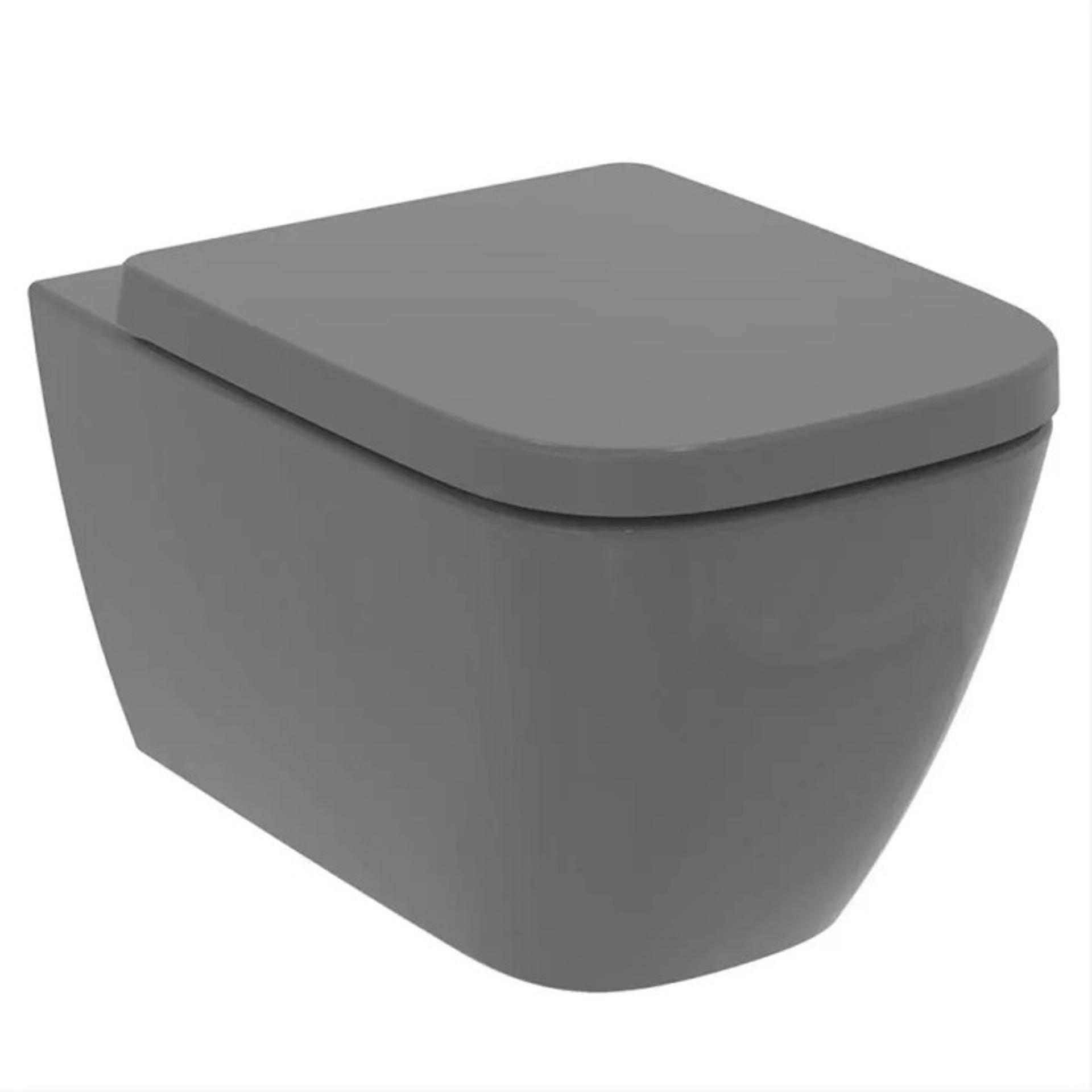 IDEAL STANDARD Конзолна тоалетна чиния без ринг, сив гланц, I.Life B