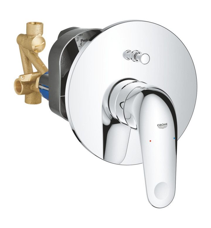GROHE Смесител за вана/душ за вграждане, Euroeco, комплект с тяло
