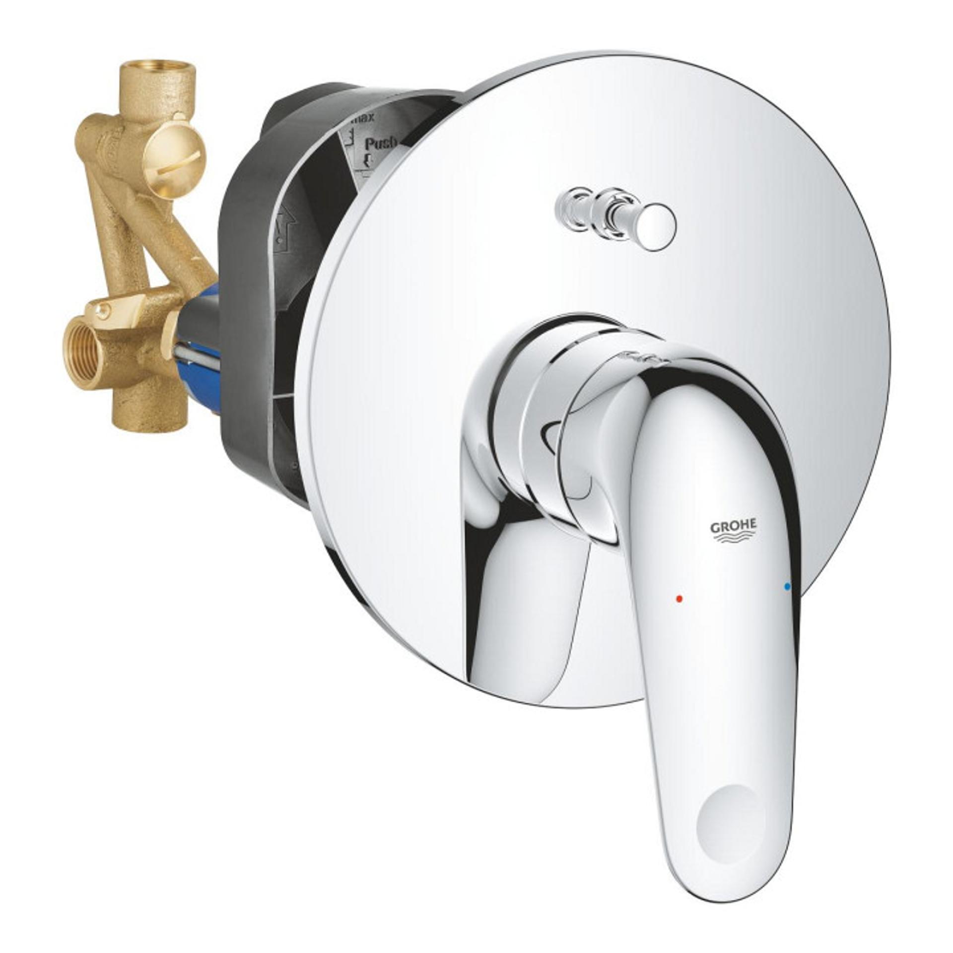 GROHE Смесител за вана/душ за вграждане, Euroeco, комплект с тяло