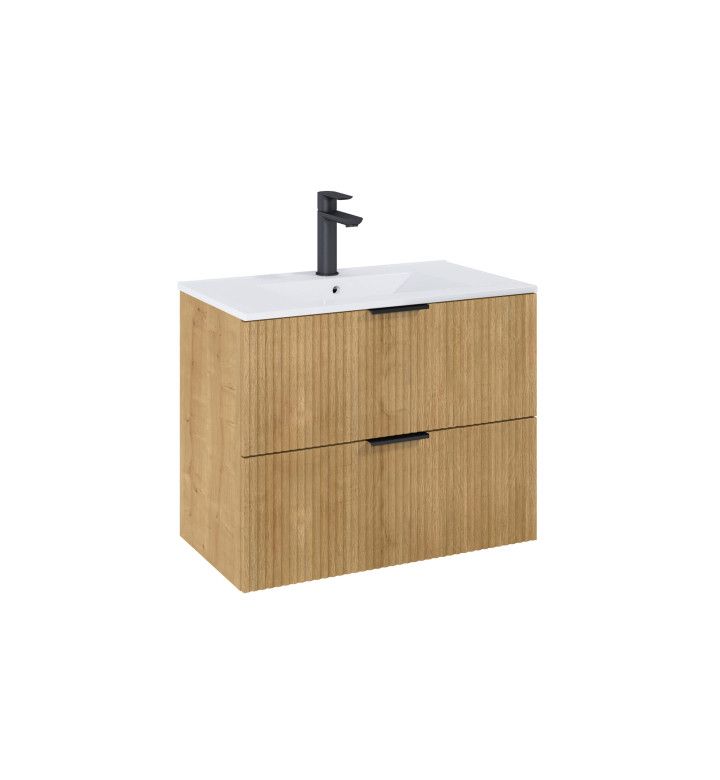 ROCA Шкаф Unik Reef с 2 чекмеджета и умивалник, 815 x 465 mm, Light Oak