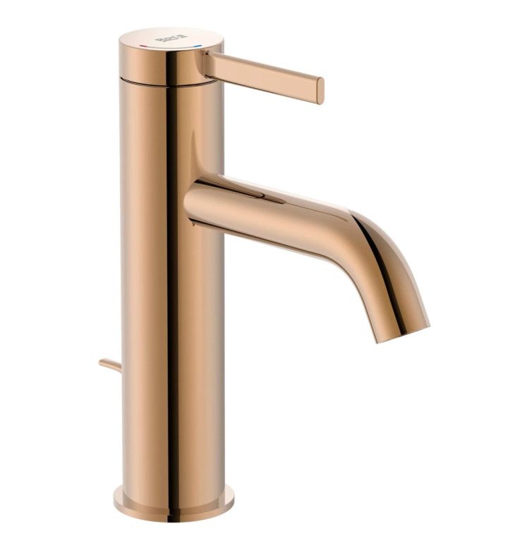ROCA Смесител за умивалник с изпразнител, Rose Gold, Ona