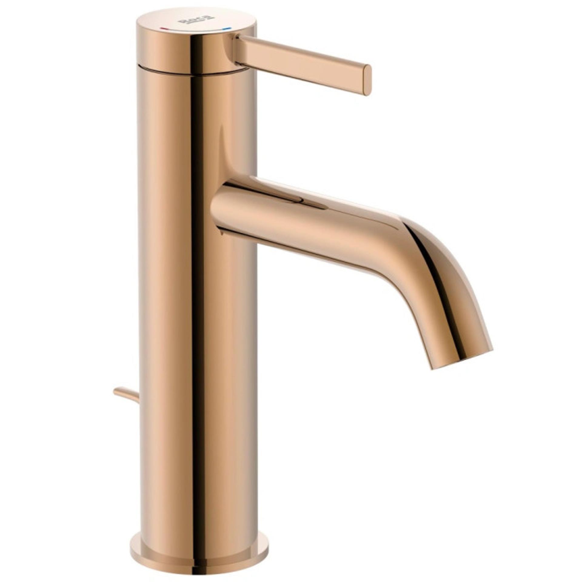 ROCA Смесител за умивалник с изпразнител, Rose Gold, Ona