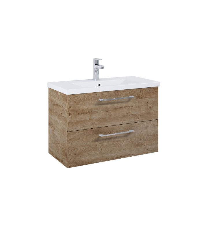 ROCA Шкаф Unik Roma Plus Compact, 815 x 395 с 2 чекмеджета и умивалник, античен дъб