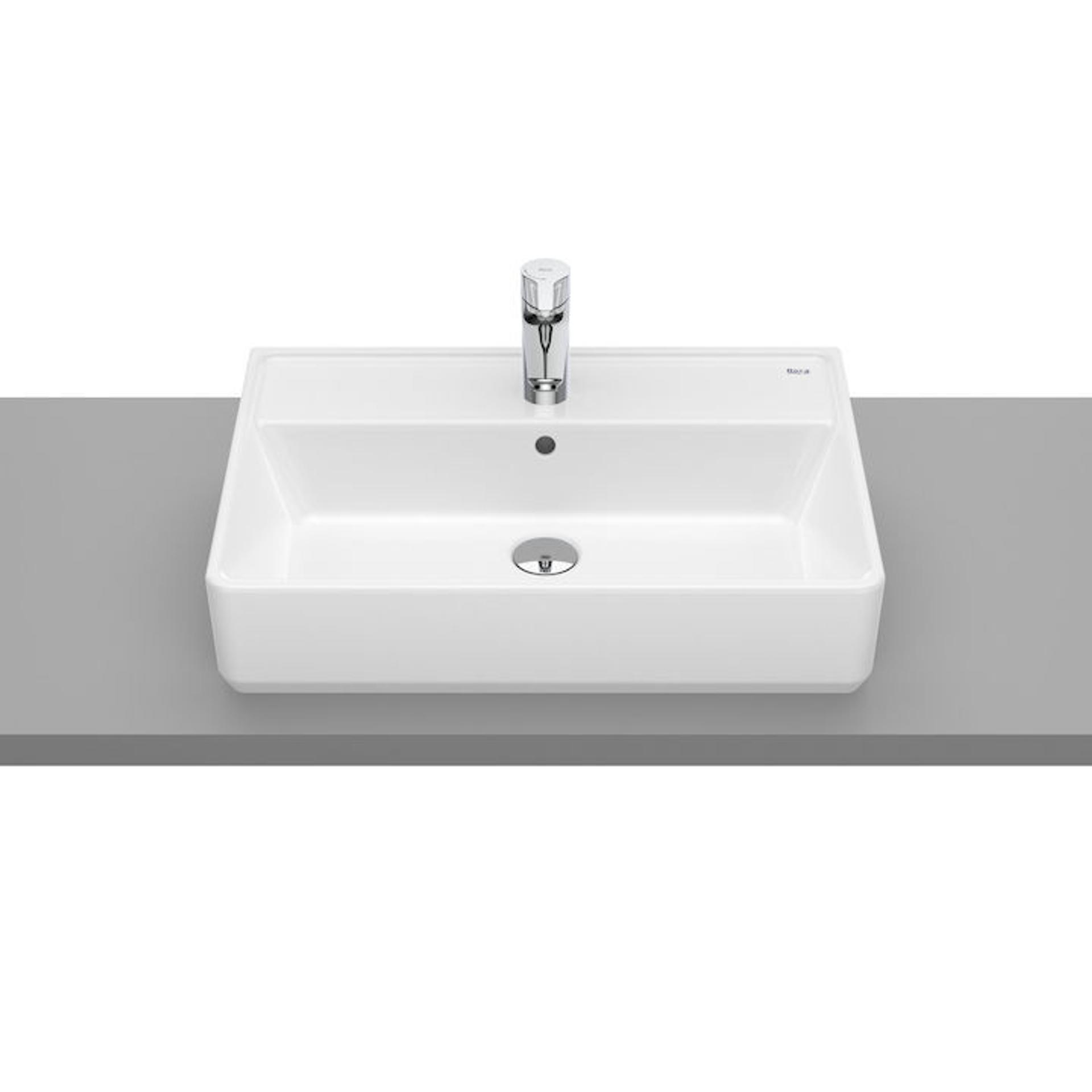 ROCA Умивалник за монтаж върху плот The Gap Square, 60 cm