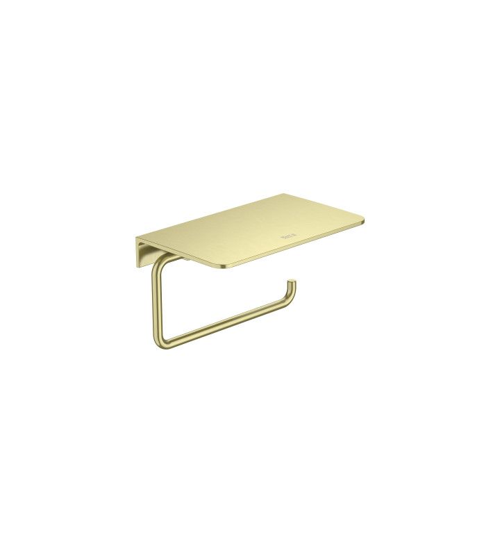 ROCA Държач за тоалетна хартия с полица, Hotels 2.0, Brushed Brass, A817581VA0