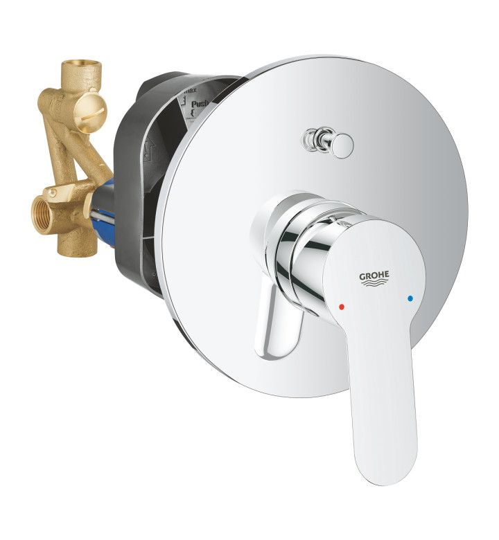 GROHE Bau Edge смесител за вграждане за вана/душ, комплект с тяло