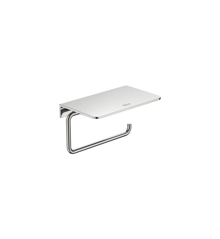 ROCA Държач за тоалетна хартия с полица, Hotels, stainless steel finish