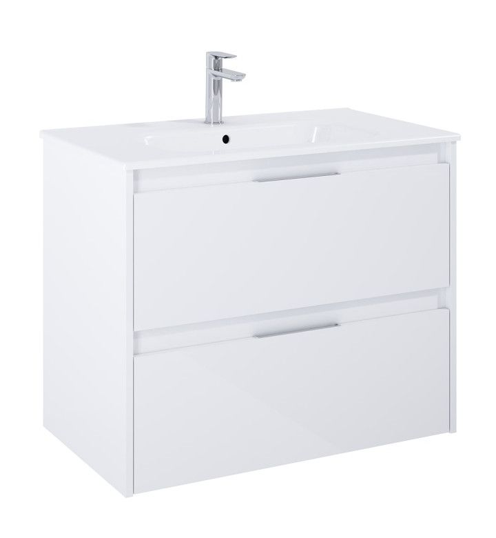 ROCA Долен шкаф с 2 чекмеджета и умивалник 805 x 460 x 565 mm Alpine Unik, бял гланц