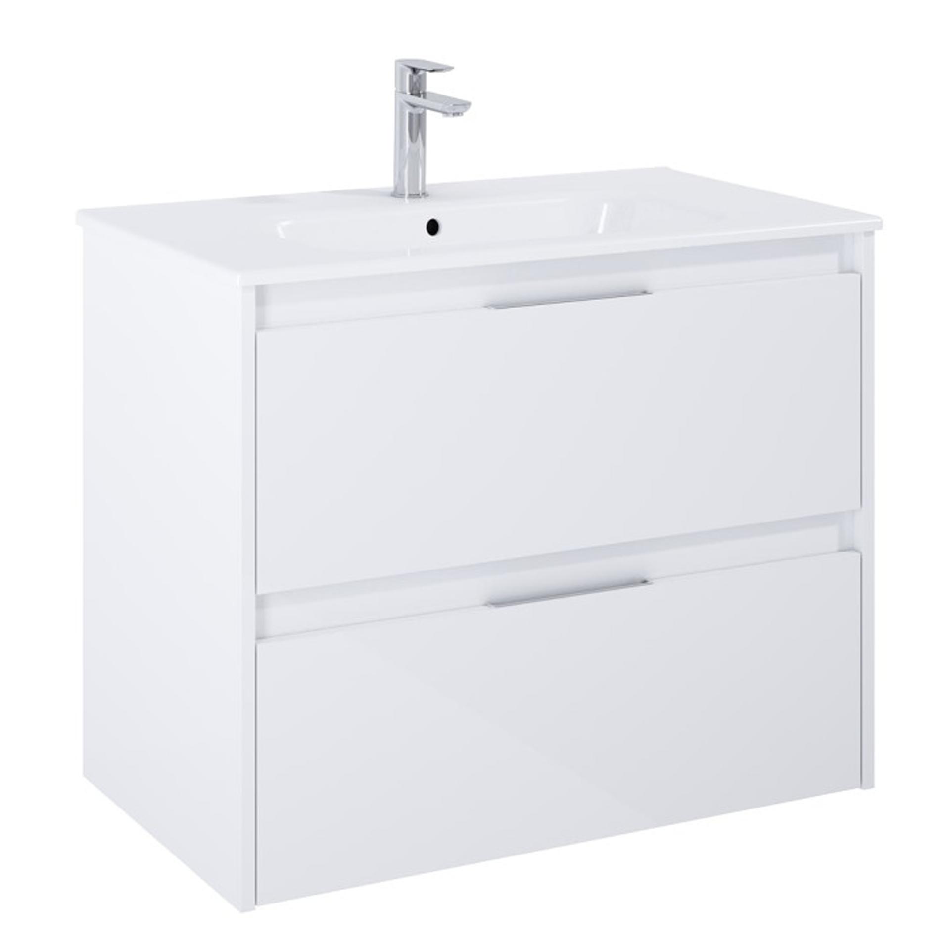 ROCA Долен шкаф с 2 чекмеджета и умивалник 805 x 460 x 565 mm Alpine Unik, бял гланц