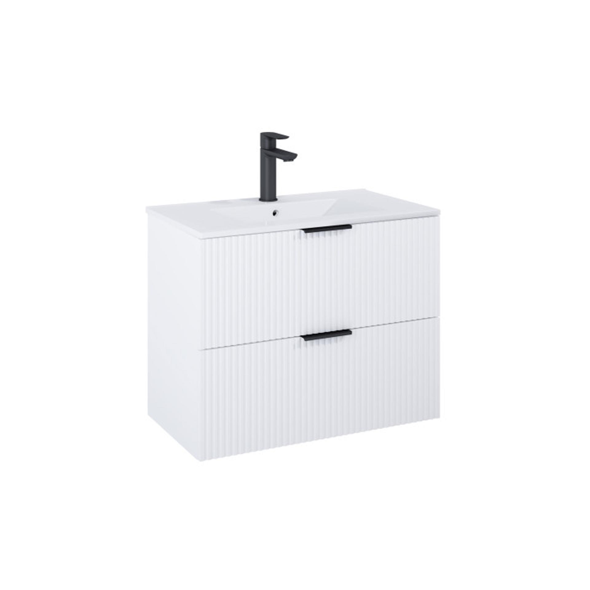ROCA Шкаф Unik Reef с 2 чекмеджета и умивалник, 815 x 465 mm, matt white