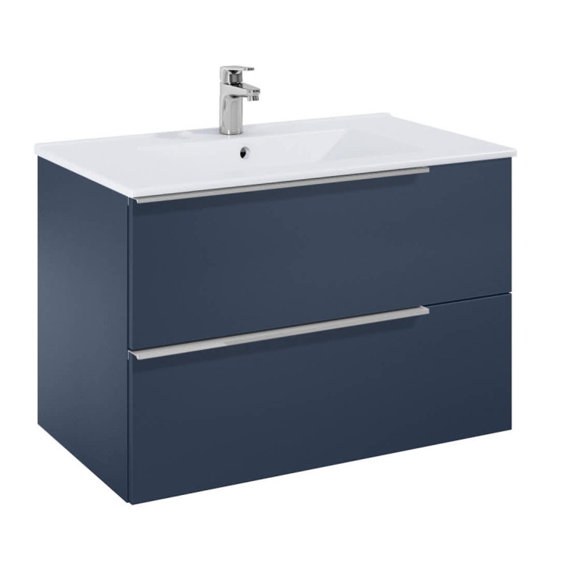 ROCA Шкаф 800 mm, Elegant plus night blue с 2 чекмеджета и умивалник