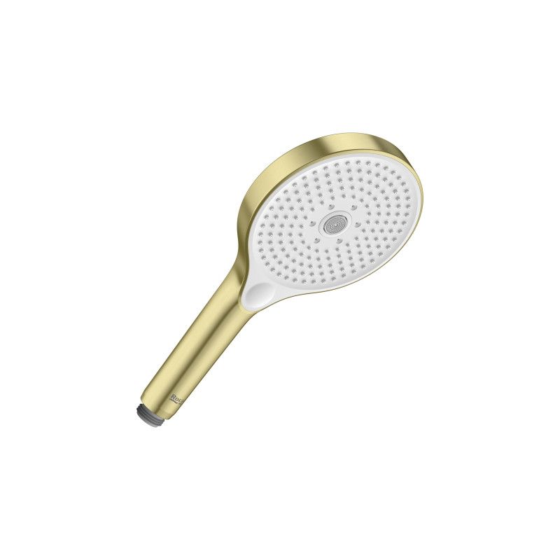 ROCA Ръчен душ Plenum-N, 130 mm с 3 функции, brushed brass