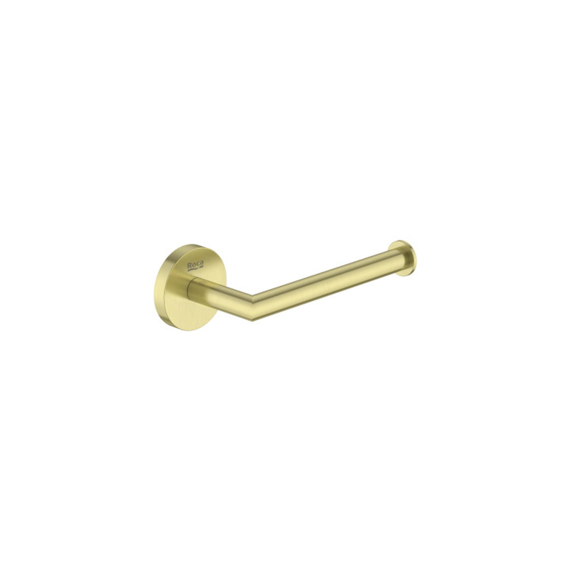 ROCA Държач за тоалетна хартия с полица Hotels 2.0, Brushed Brass