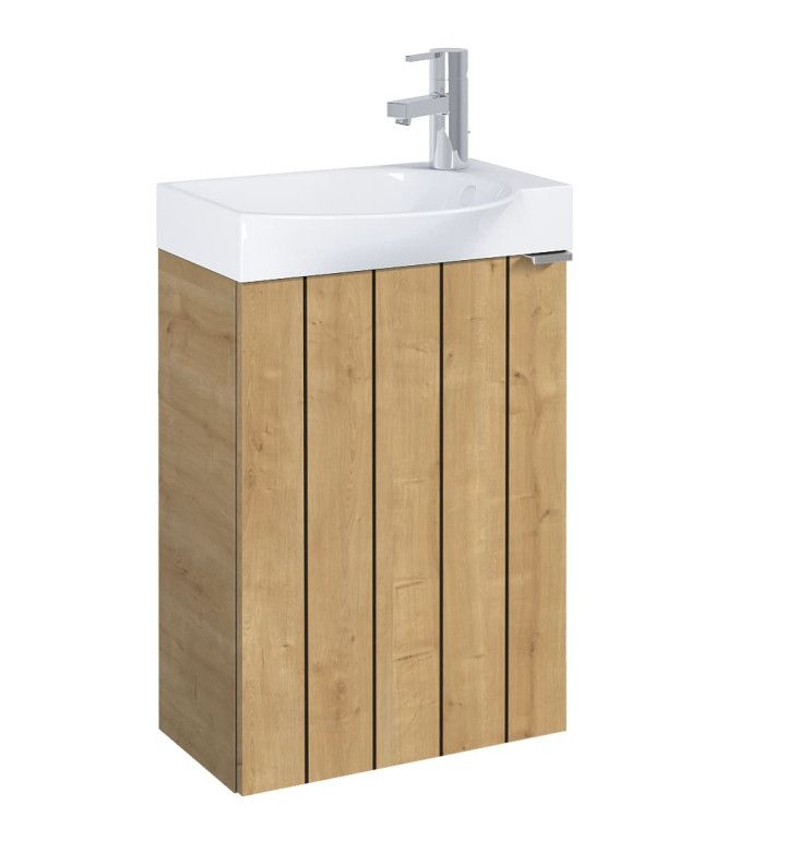 ROCA Шкаф Unik Micro Plus 452 mm, light oak structure / мебел и умивалник
