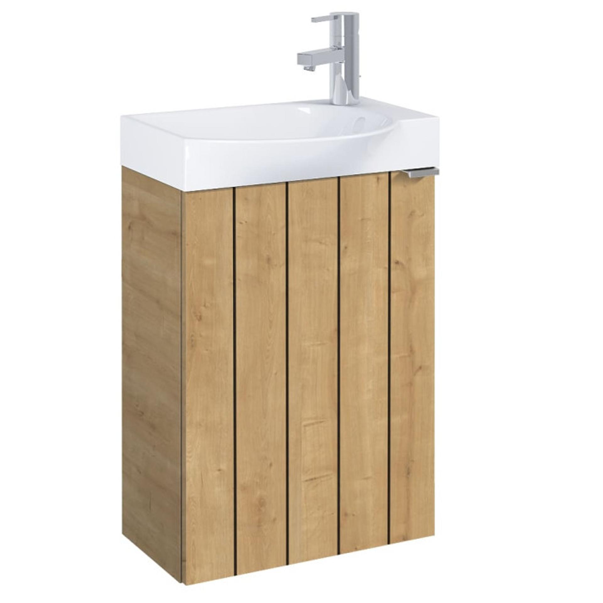 ROCA Шкаф Unik Micro Plus 452 mm, light oak structure / мебел и умивалник
