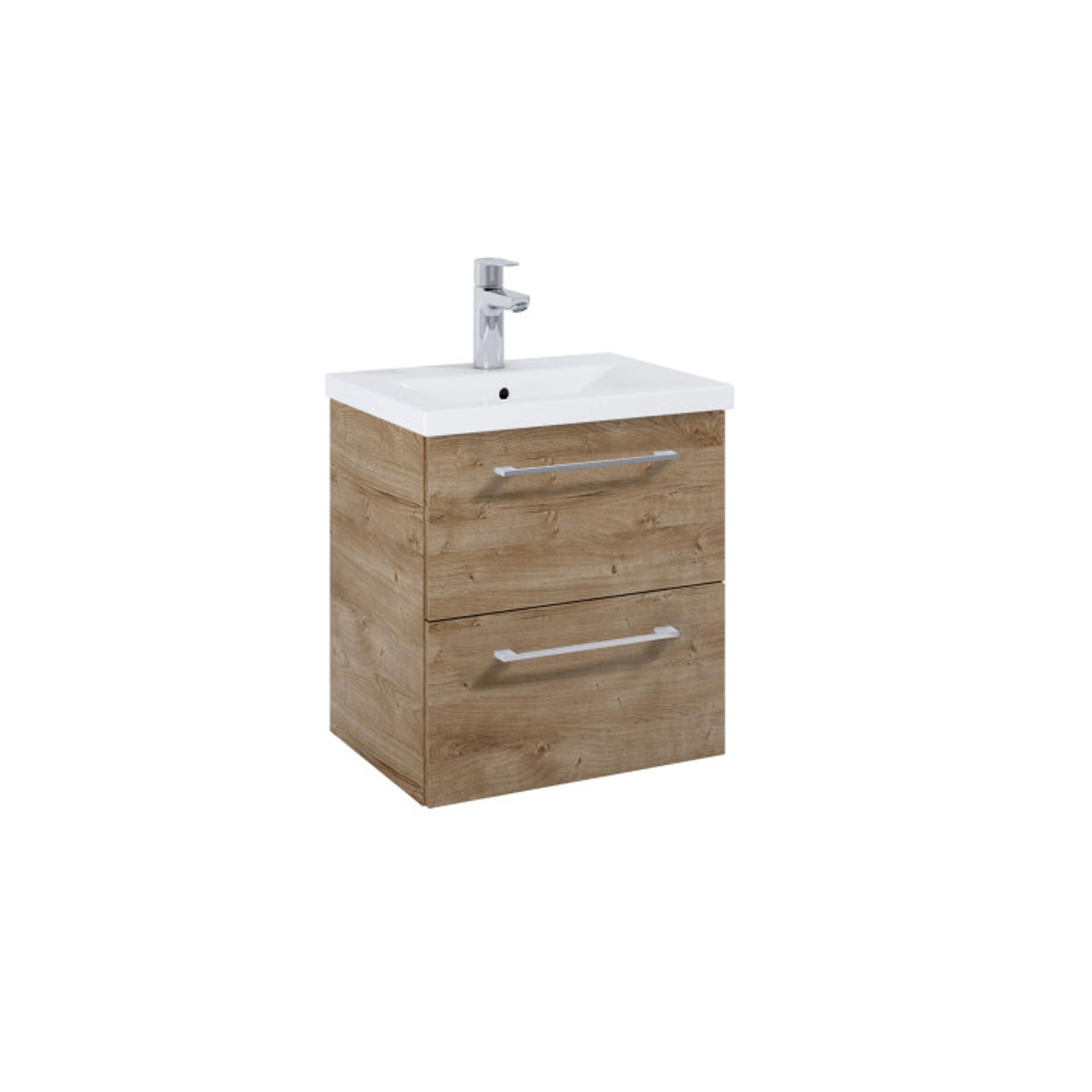 ROCA Шкаф Unik Roma Compact Plus, rural oak, 515 x 395 mm с 2 чекмеджета и умивалник