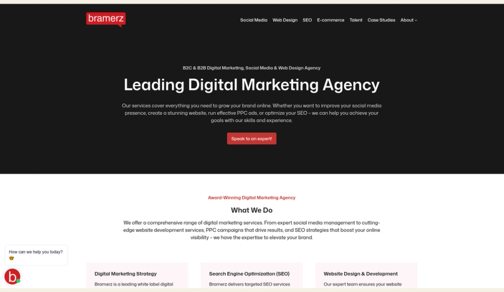 Bramerz homepage, August 2026