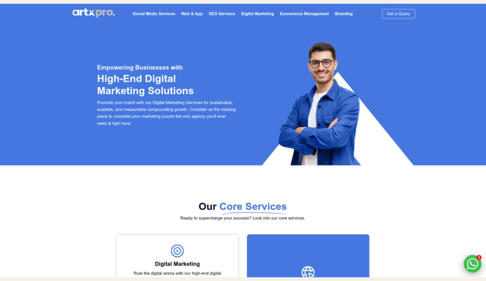 ArtX Pro homepage, August 2026