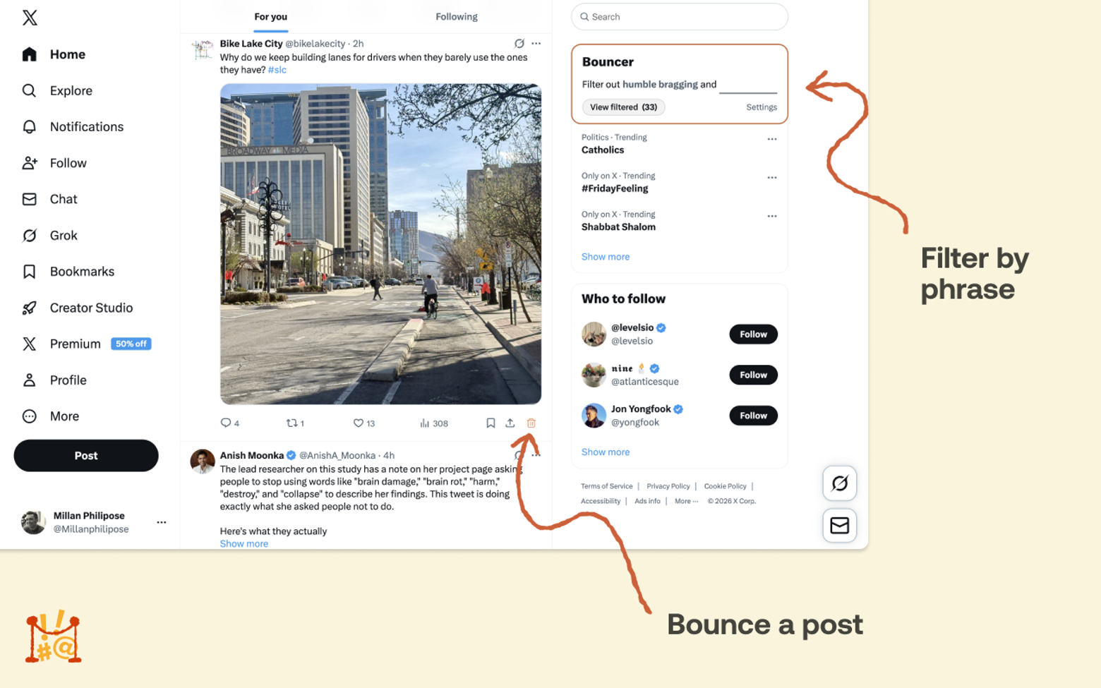How Bouncer looks in your Chrome browser