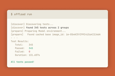 Offload: We made agents run our test suite 6x faster
