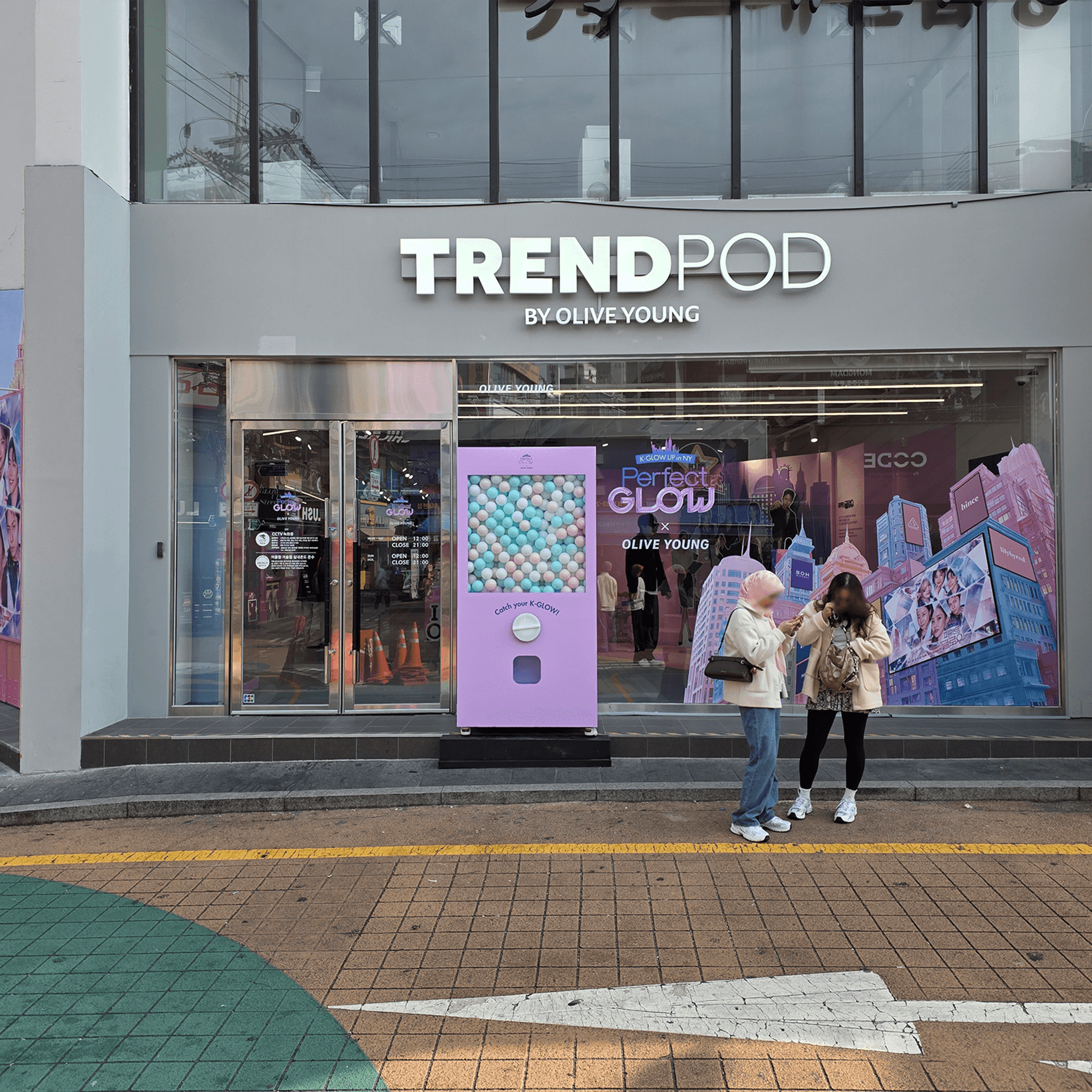 홍대 올리브영 트렌드팟 라운드랩(ROUND LAB) 팝업스토어 운영 현장 사진 2