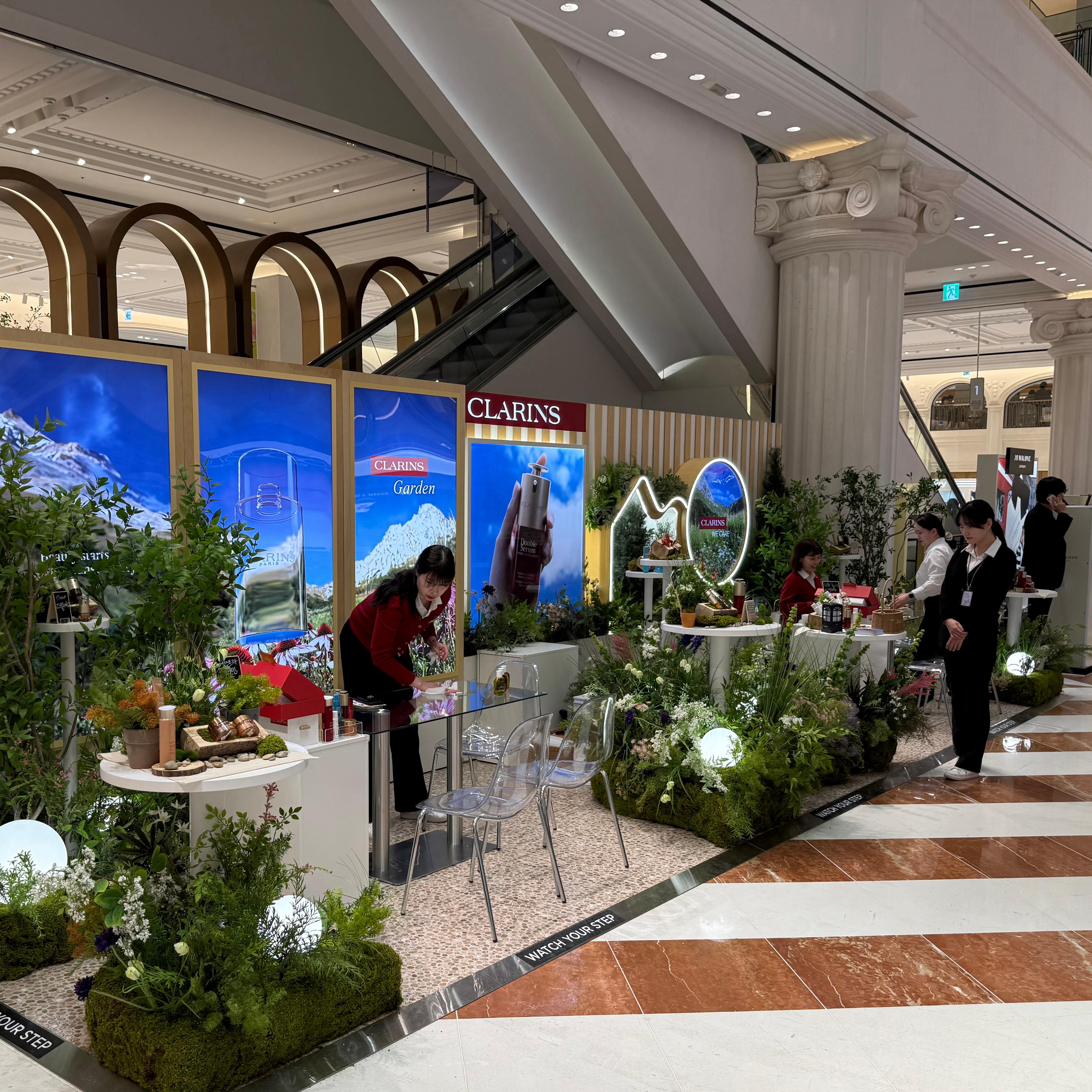 신세계 강남점 클라랑스(CLARINS) 팝업스토어 운영 현장 사진 3