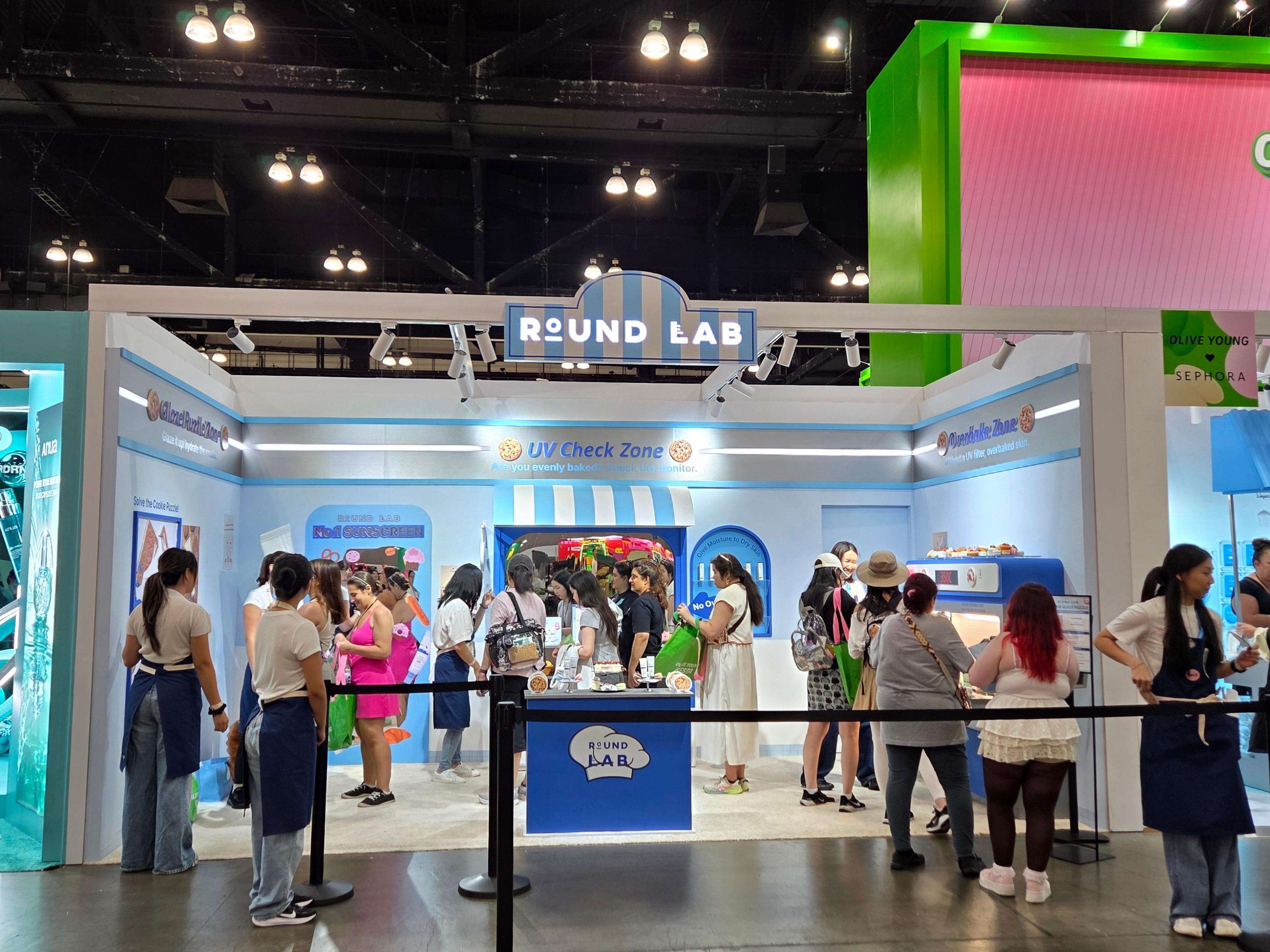 LA 올리브영 페스타 라운드랩(ROUND LAB) 부스 전경