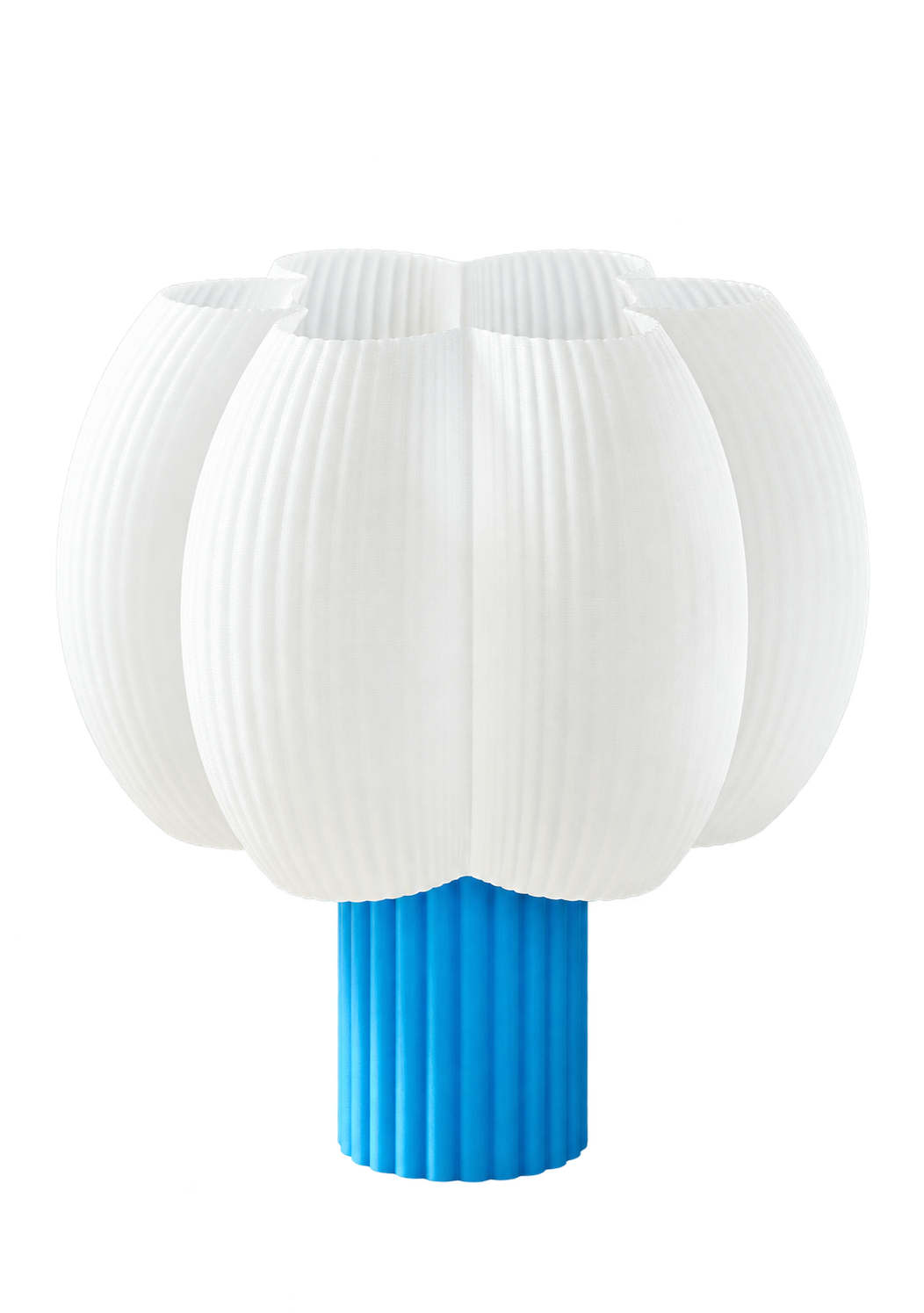 Lampe Fluffy — Bleu Azur · 21 × 19 × 19 cm