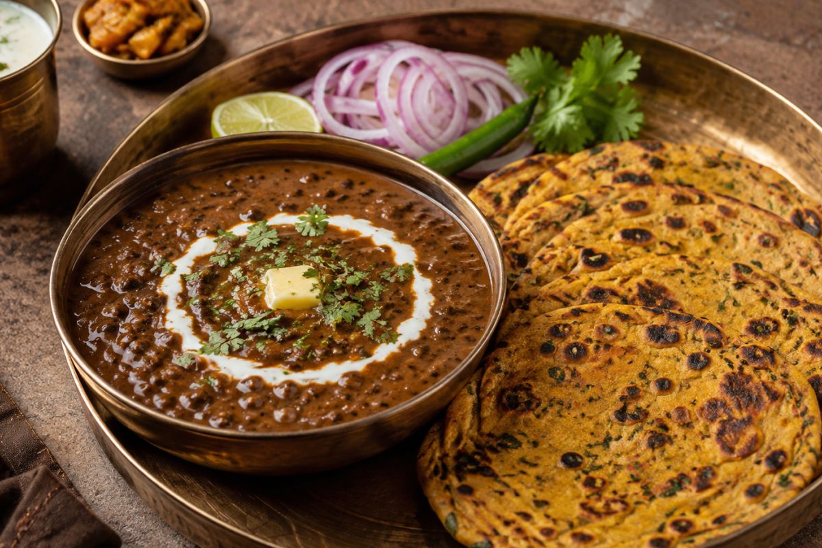 Slow-Cooked Dal Makhani & Missi Roti
