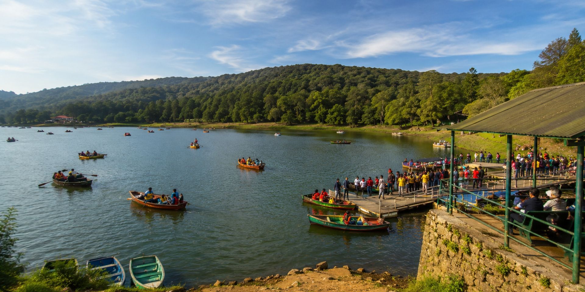 Spectacular 600-foot cascading waters of Lingmala Waterfall in forest reserve