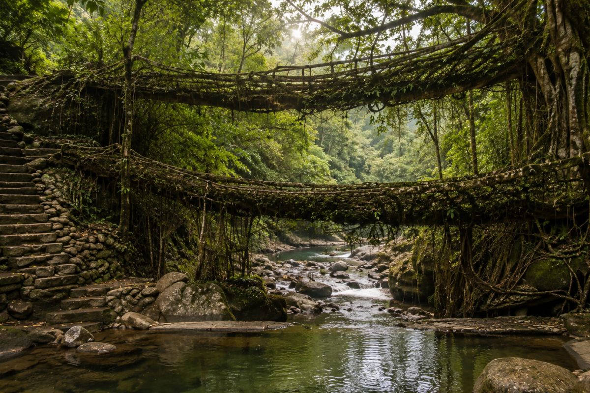 Nongriat Double-Decker Living Root Bridge