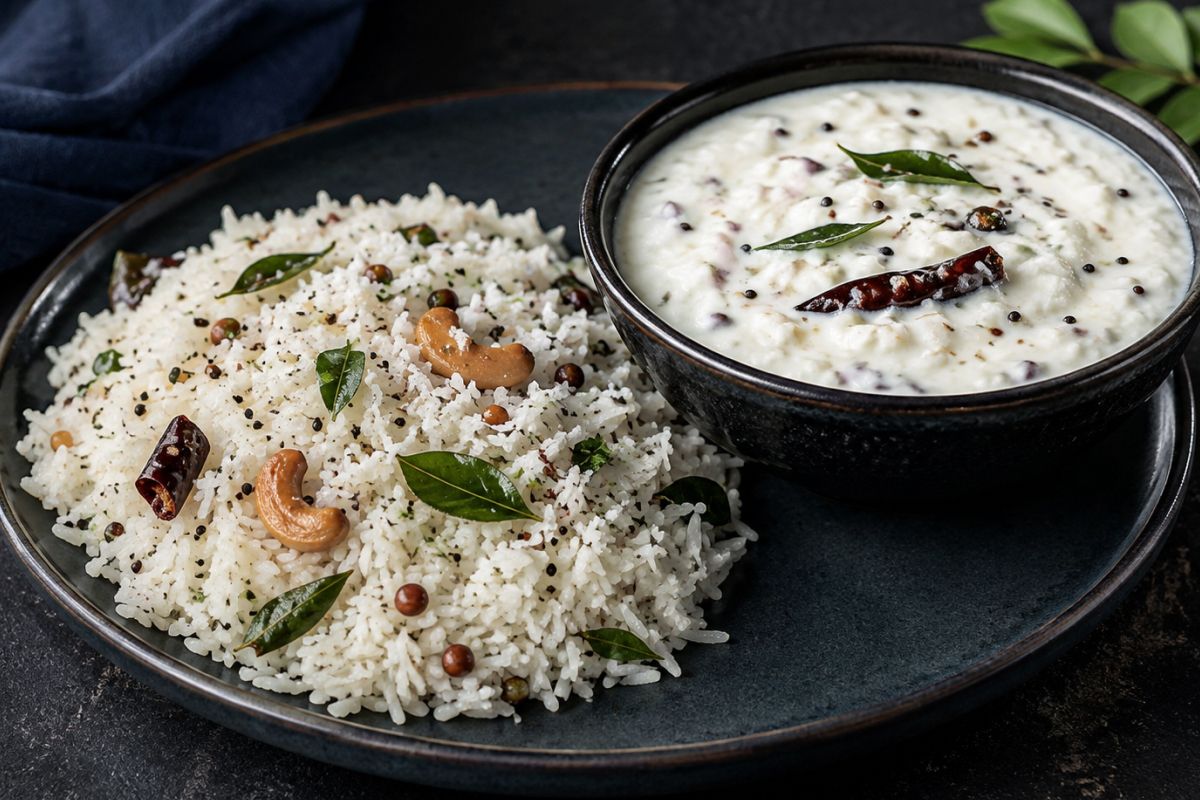 Vegetarian Coconut Rice & Curd Rice
