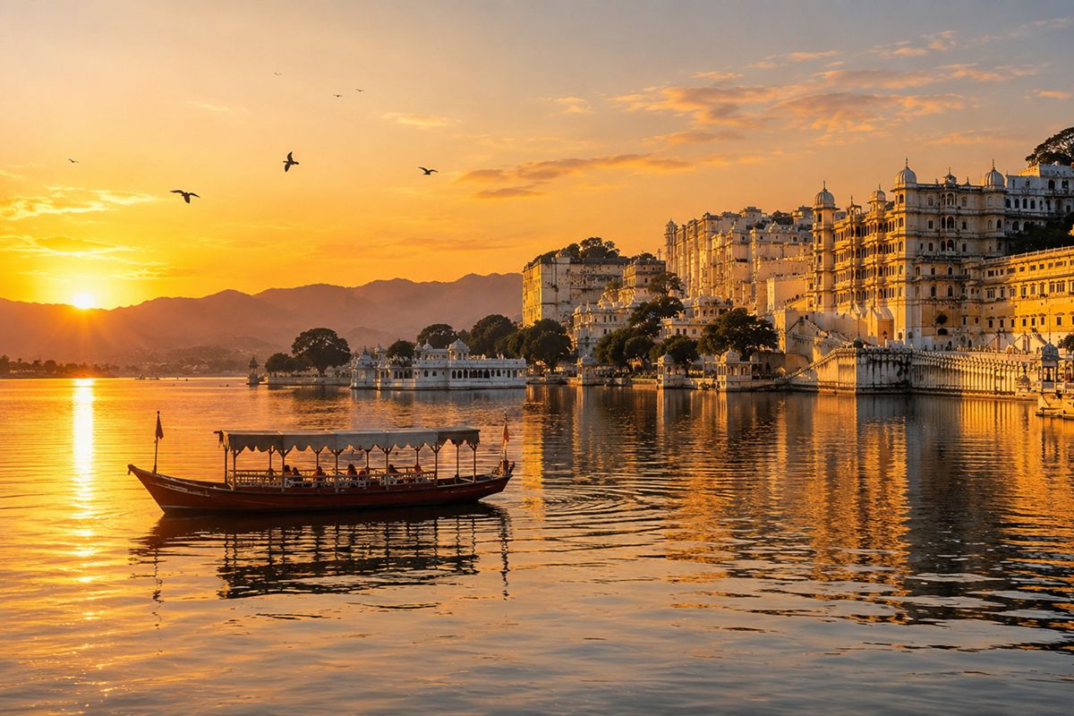 Sunrise Boat Ride on Lake Pichola