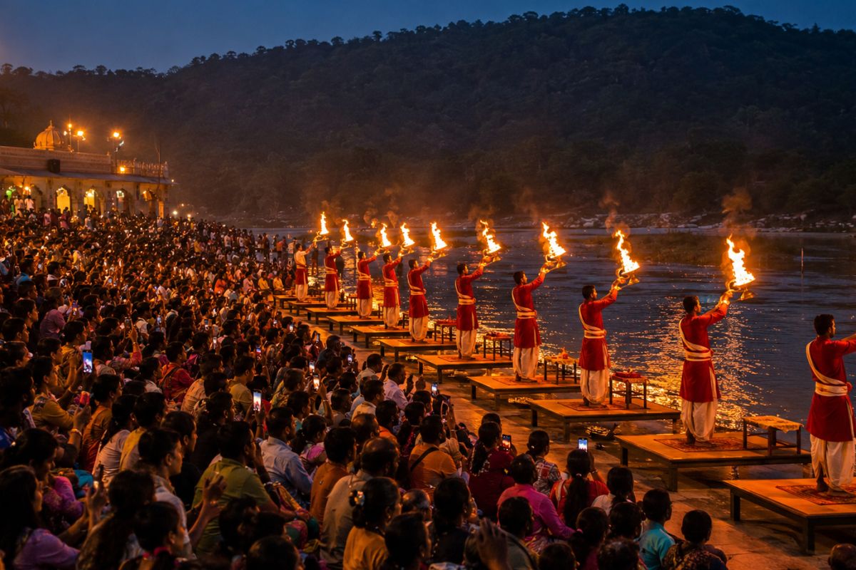 Triveni Ghat & Evening Ganga Aarti