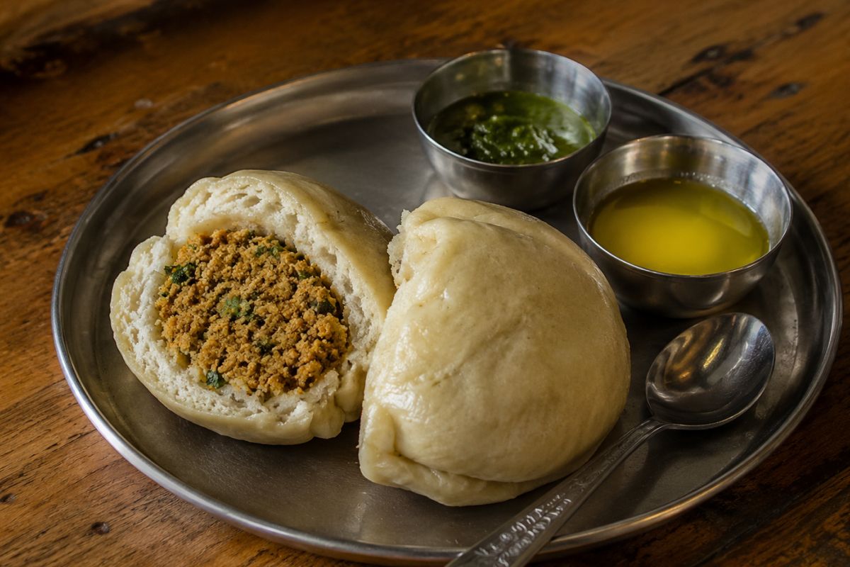 Himachali Siddu with Ghee