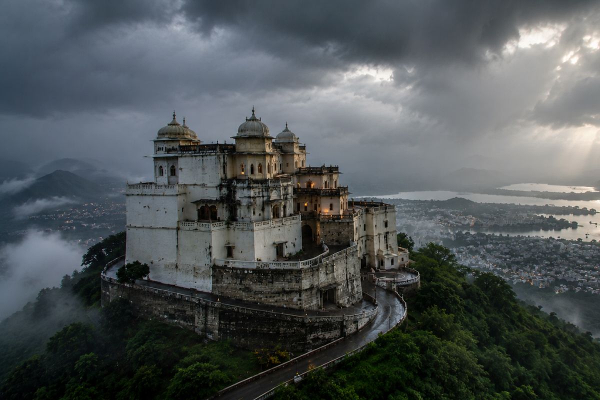 Sunset at Sajjangarh (Monsoon Palace)