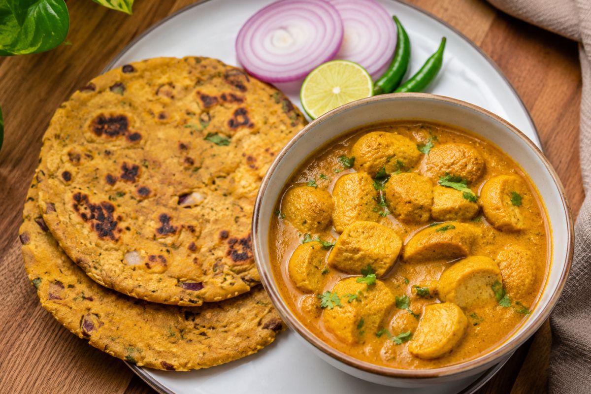 Gatte ki Sabzi & Missi Roti