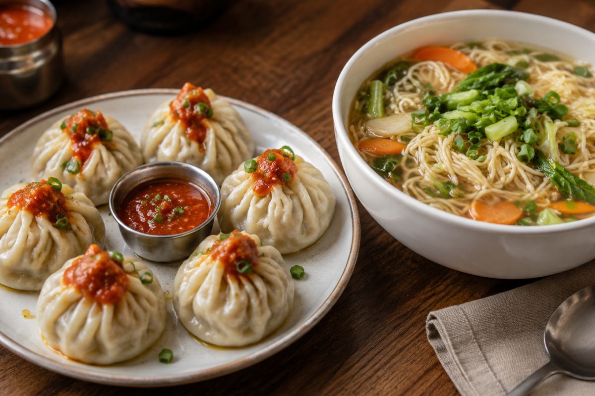 Hot Tibetan Momos & Thukpa