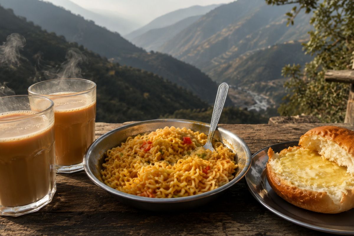 Pahadi Chai maggie & Bun Maska